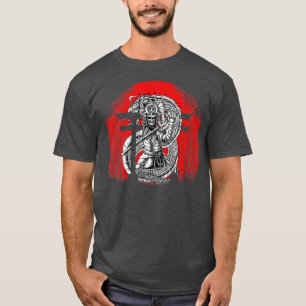 Camiseta Artes marciais japonês Tengu Samurai com Dragão Ja