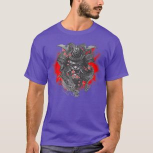 Camiseta Artes marciais japonês Tengu Samurai com Dragão Ja