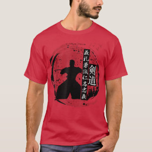 Camiseta Artes marciais japonesas Kendo Samurai Silhoutte (