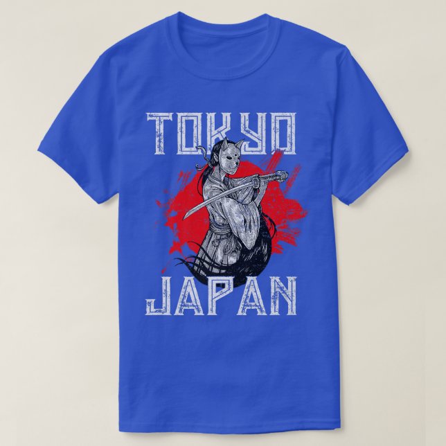 Camiseta Artes marciais japonesas Tengu Samurai com Neko Ma (Frente do Design)