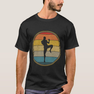 Camiseta Artes Marciais Mistas de Kickboxing Retro Vintage