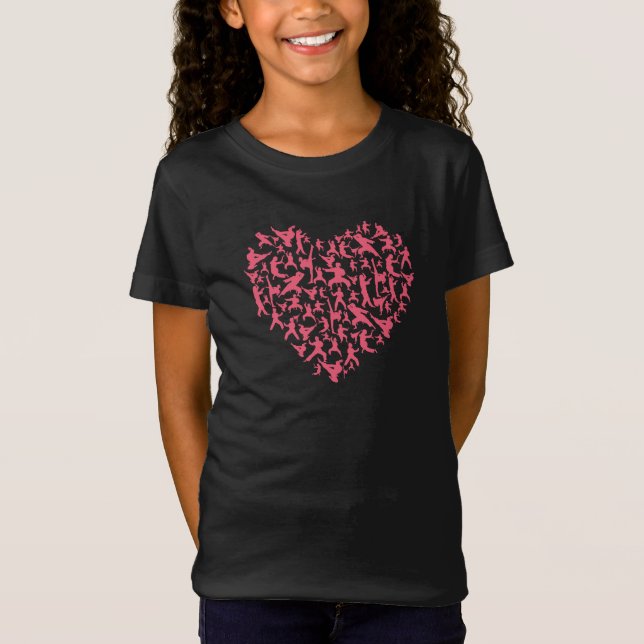 Camiseta Artes Marciais Raparigas Karate Heart (Frente)