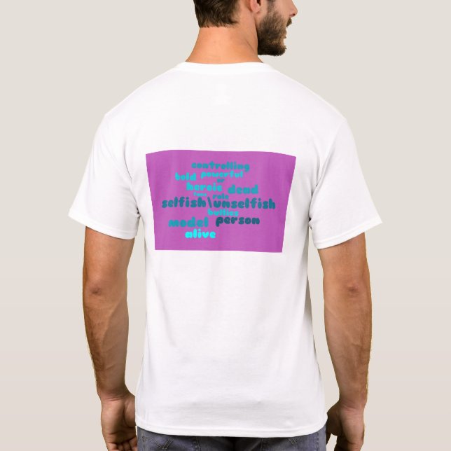 Camiseta Artes masculinas: layout traseiro (Verso)