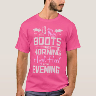 Camiseta Artes Na Pesca De Voo De Alto Calcanhar Da Manhã