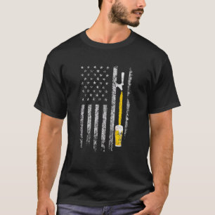 Camiseta Artesanato Beer American Flag EUA 4 de julho Brewe