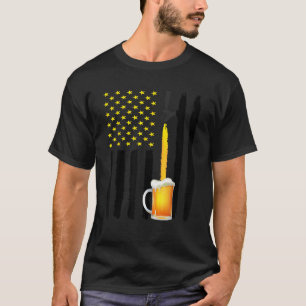 Camiseta Artesanato Beer American Flag USA 4 De Julho Brewe