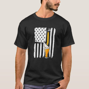 Camiseta Artesanato Beer American Flag USA 4 De Julho Brewe