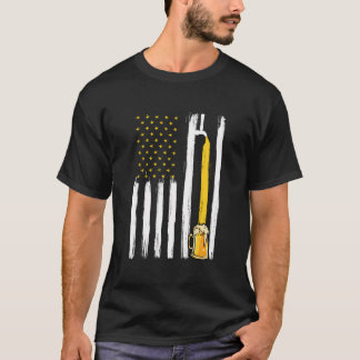 Camiseta Artesanato Beer American Flag Usa 4 De Julho Brewe
