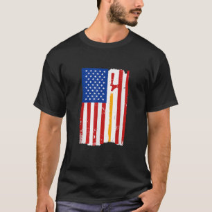 Camiseta Artesanato Beer Brewery IPA Bebendo Americano Flag