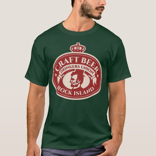 Camiseta Artesanato Beer Lover - Rock Island Illinois (Frente)