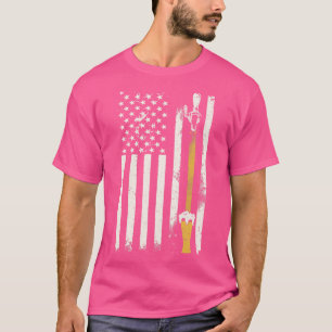 Camiseta Artesanato Beer Na Bandeira Americana