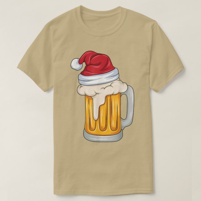 Camiseta Artesanato Beer Natal Bebendo Papais noeis de Nata (Frente do Design)