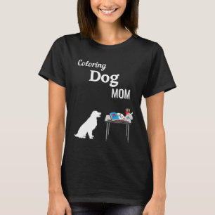 Camiseta Artesanato de  Cachorro Esperando Trabalho de arte