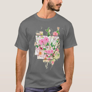 Camiseta Artesanato do Arkansas, flor do estado florescente