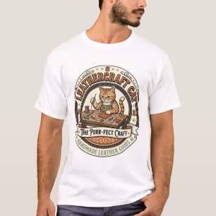 Camiseta Artesanato em Couro Gato Artesanato em Couro Gato