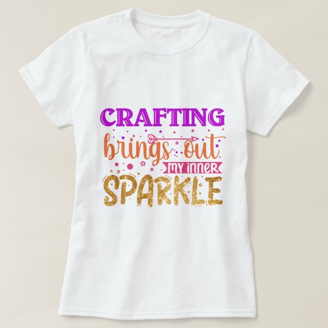 Camiseta Artesanato me dá o interior das mulheres (Frente do Design)