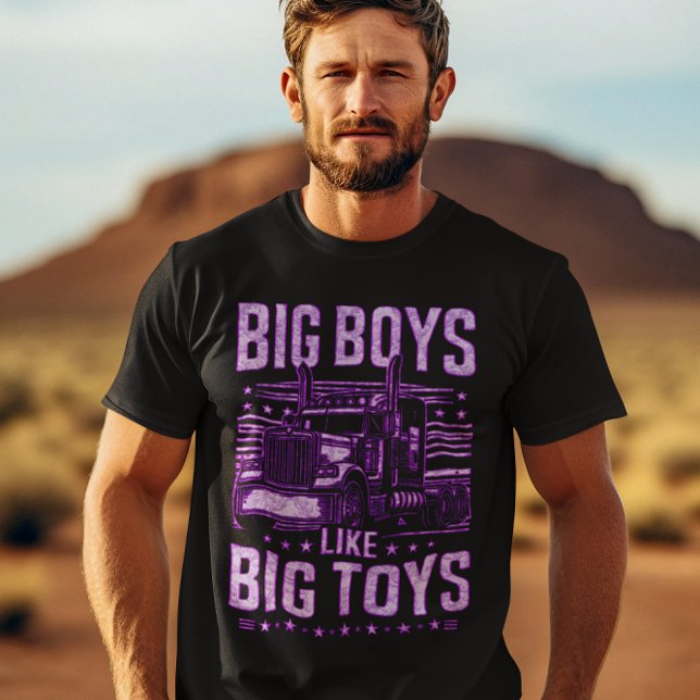 Camiseta Artesanato roxo mostra orgulho de caminhoneiro (Criador carregado)