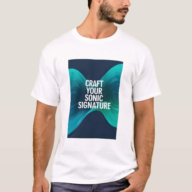 Camiseta Artesanato sua assinatura sônica opção 3 (Frente)