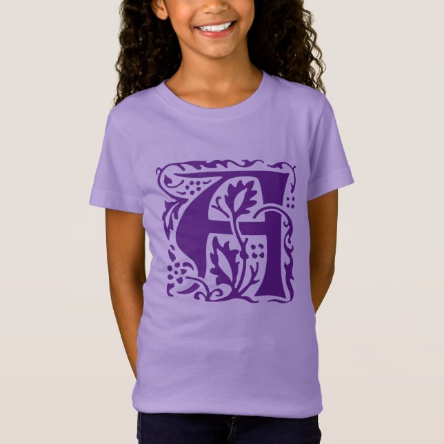 Camiseta Artesanatos de Artes Vintage Roxo William Morris M (Frente)