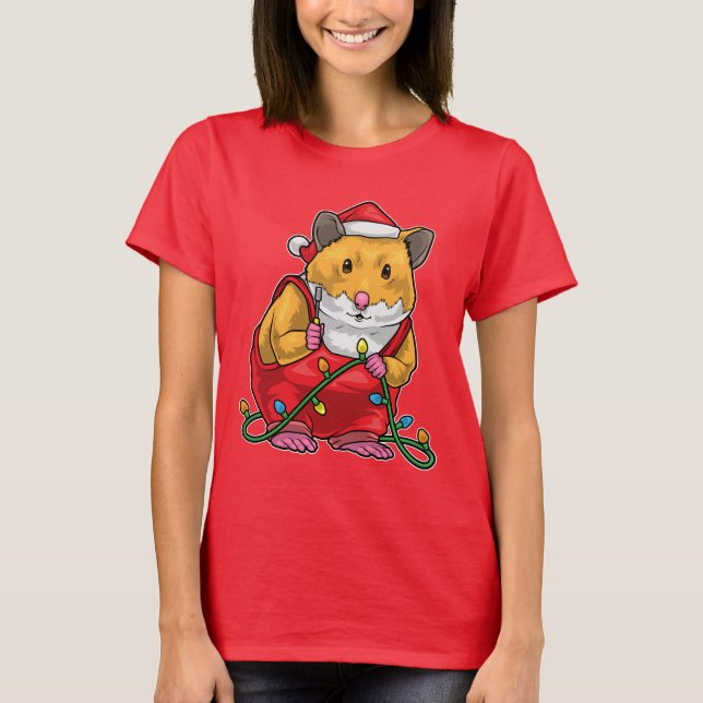 Camiseta Artesão de Natal de Hamster (Frente)