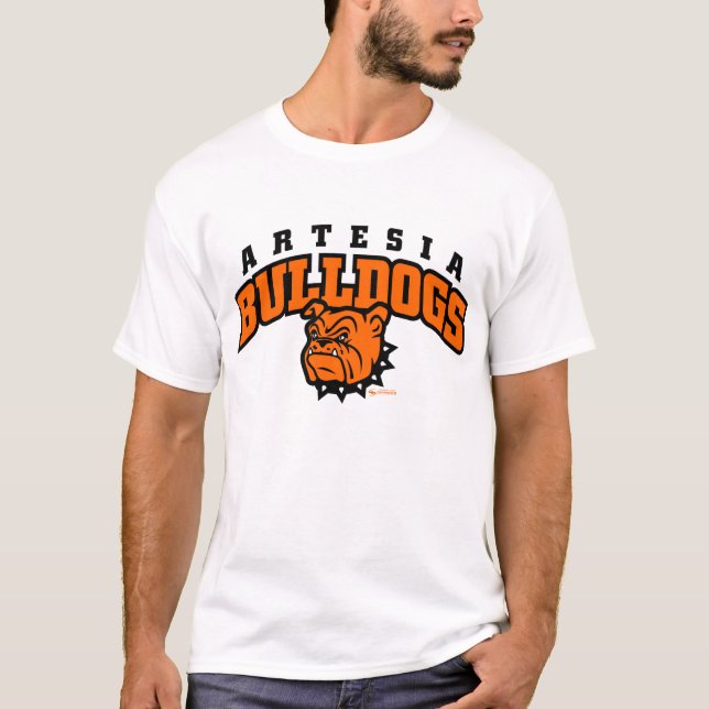 Camiseta Artesia Bulldog Arranhura com Letra T Shirt (Frente)
