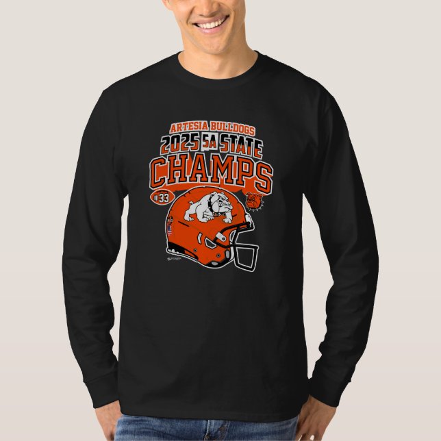 Camiseta Artesia Bulldogs 2025 State Champs (Frente)