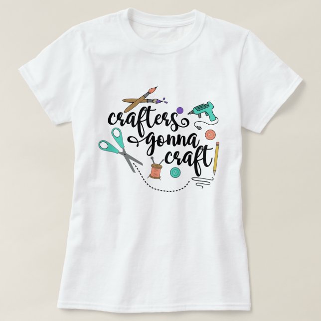 Camiseta Artesões vão Artesanato de mulheres (Frente do Design)