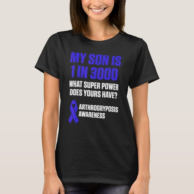 Camiseta Arthrogryposis Awareness Son Warrior Survivor 4 (Frente)