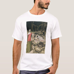 Camiseta Arthur Rackham   a corte de Grimhilde, a traça