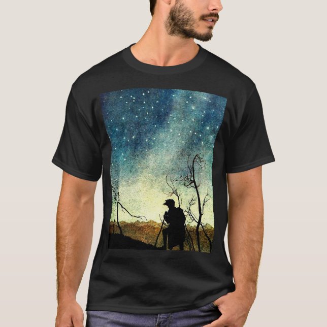Camiseta Arthur Rackham Illustração Comus Starry Night (Frente)