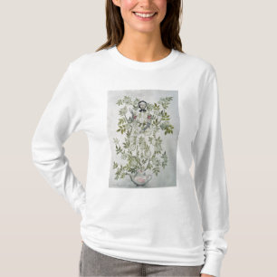 Camiseta Arthur Rackham no meio de uma árvore sentou um