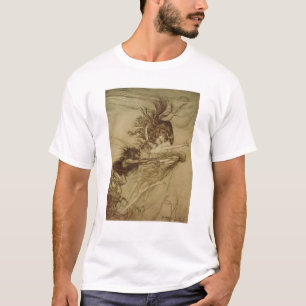 Camiseta Arthur Rackham   o Rhinemaidens que amola Alberich