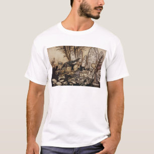Camiseta Arthur Rackham   Peter Pan em jardins de