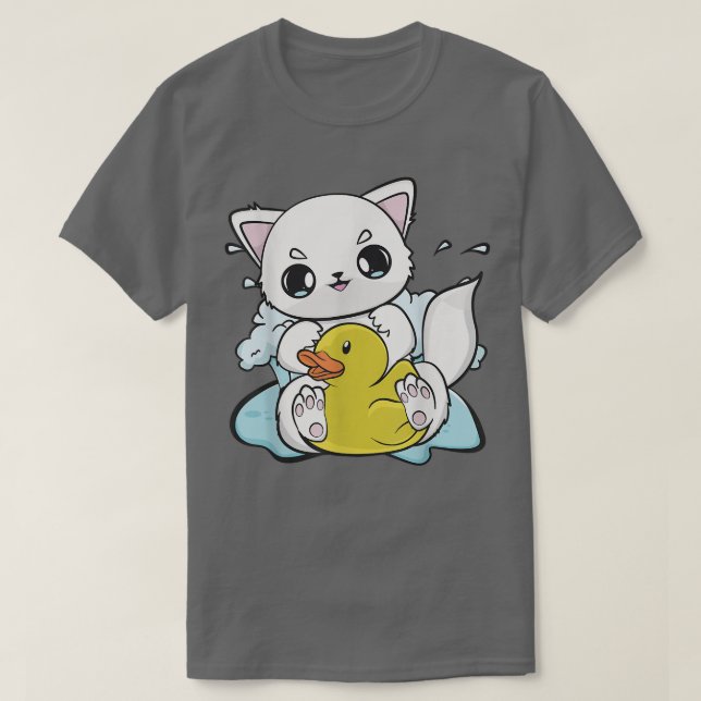 Camiseta Ártico De Anime Bonito Com Pato Amarelo 515 (Frente do Design)