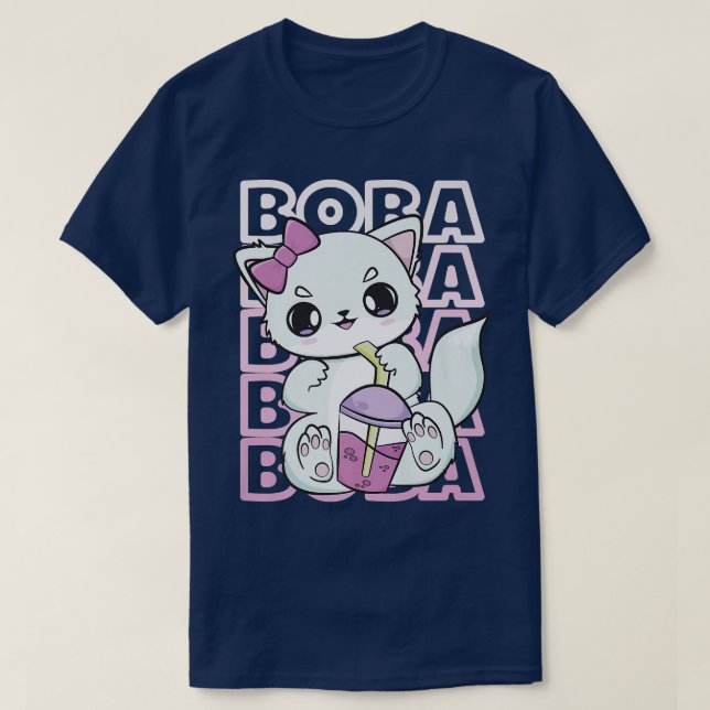 Camiseta Ártico De Bebidas De Morango Chá Para Bo (Frente do Design)