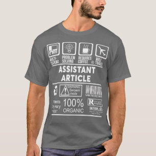 CAMISETA ARTIGO DE ASSISTENTE NICE DESIGN 2017 2