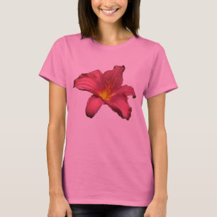 Camiseta Artigos de coordenação do hemerocallis vermelho