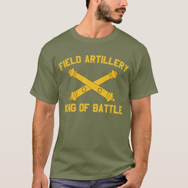 Camiseta Artilharia De Campo Rei Da Insígnia Da Seção De Ba (Frente)