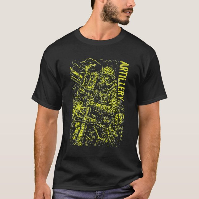 Camiseta Artillery Soldier Heavy Firepower Graphic Art (Frente)