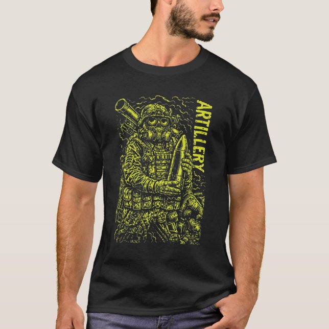 Camiseta Artillery Soldier Tactical Horror Graphic (Frente)