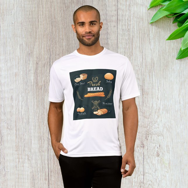 Camiseta Artisan Bread Bakery Loaf Rolls Baguette (Criador carregado)
