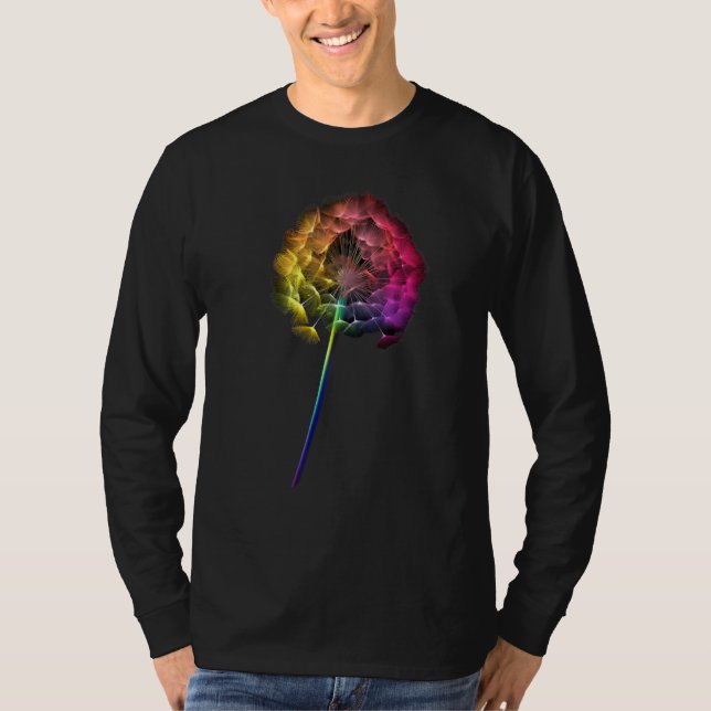 Camiseta Artist Dandelion Garden Rainbow Flower (Frente)