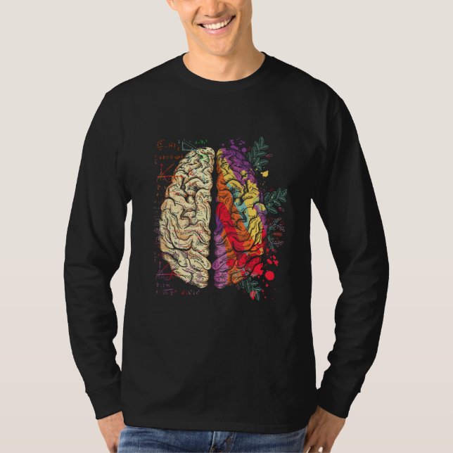Camiseta Artist Painter Neuroscience Colorful Human Brain (Frente)