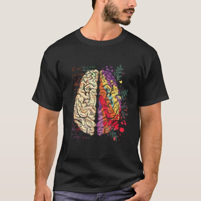 Camiseta Artist Painter Neuroscience Colorful Human Brain (Frente)