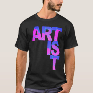 Camiseta ARTIST único colorido para pessoas criativas mín