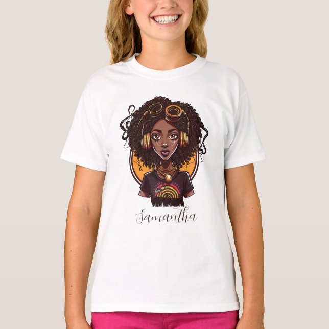 Camiseta Artista Afro Mulher (Frente)