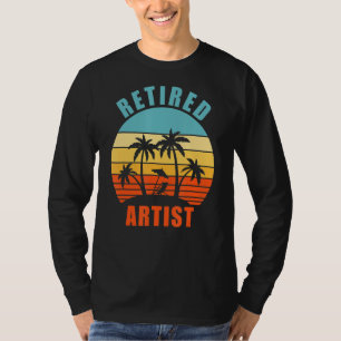 Camiseta Artista Aposentado Arte Engraçada Feliz Reforma