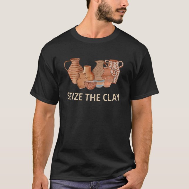 Camiseta Artista da Cerâmica Engraçado Agita Os Homens De C (Frente)