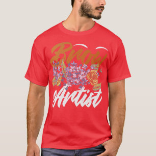 Camiseta Artista da sobrancelha Belga Flores Cosmetólogo Br