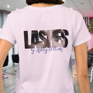 Camiseta Artista da tipografia moderna "LASHES by"
